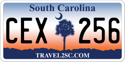 SC license plate CEX256
