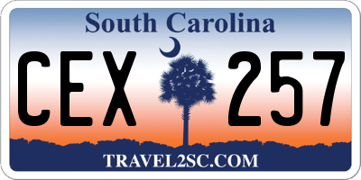 SC license plate CEX257