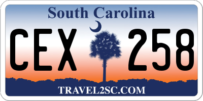 SC license plate CEX258