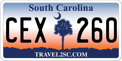 SC license plate CEX260