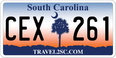 SC license plate CEX261