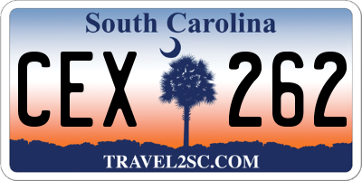 SC license plate CEX262