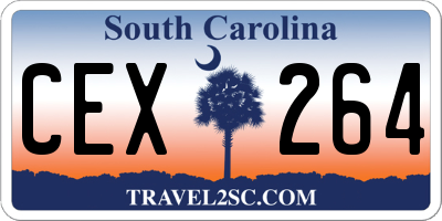 SC license plate CEX264