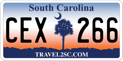 SC license plate CEX266