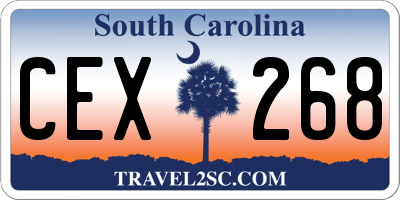 SC license plate CEX268