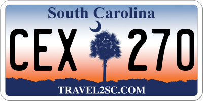 SC license plate CEX270