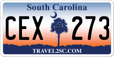 SC license plate CEX273