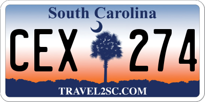 SC license plate CEX274