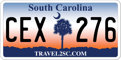 SC license plate CEX276