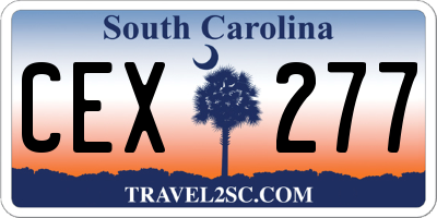 SC license plate CEX277