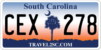 SC license plate CEX278