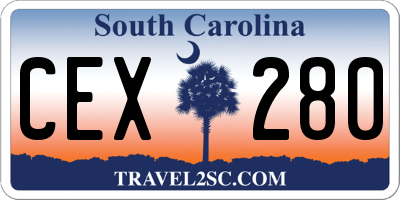 SC license plate CEX280