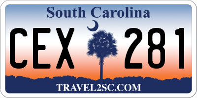 SC license plate CEX281