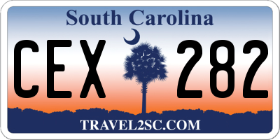 SC license plate CEX282