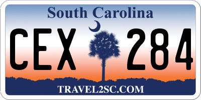 SC license plate CEX284