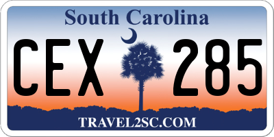 SC license plate CEX285