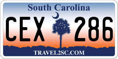 SC license plate CEX286