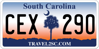 SC license plate CEX290