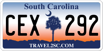 SC license plate CEX292