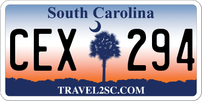 SC license plate CEX294