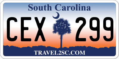 SC license plate CEX299