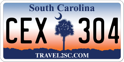 SC license plate CEX304