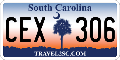 SC license plate CEX306