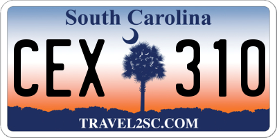 SC license plate CEX310