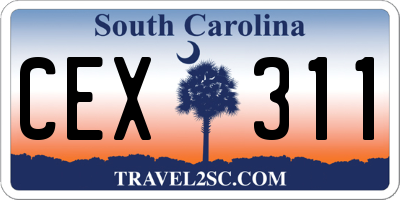 SC license plate CEX311