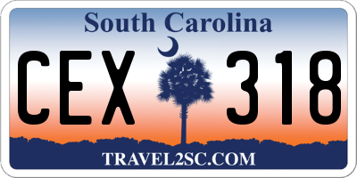 SC license plate CEX318