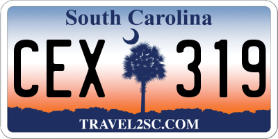 SC license plate CEX319