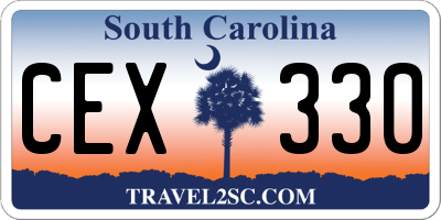 SC license plate CEX330
