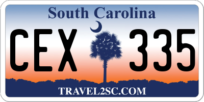 SC license plate CEX335
