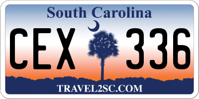 SC license plate CEX336