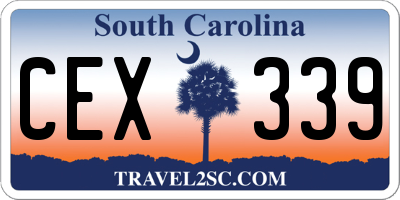 SC license plate CEX339