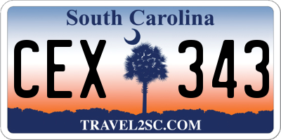 SC license plate CEX343