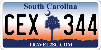 SC license plate CEX344