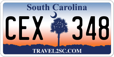 SC license plate CEX348