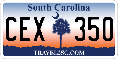 SC license plate CEX350