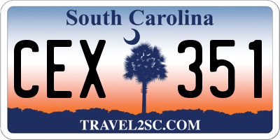 SC license plate CEX351