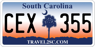 SC license plate CEX355