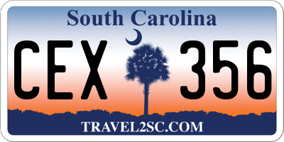 SC license plate CEX356