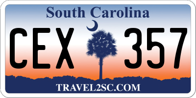 SC license plate CEX357