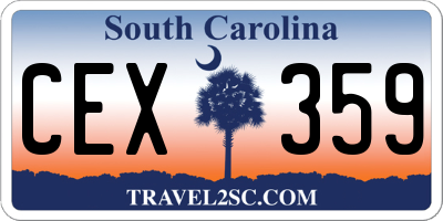 SC license plate CEX359