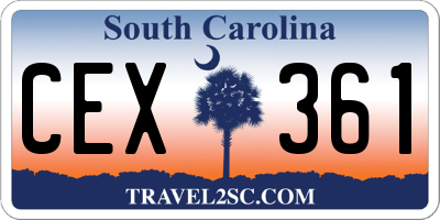 SC license plate CEX361