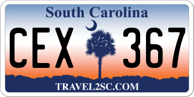SC license plate CEX367