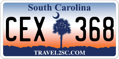 SC license plate CEX368