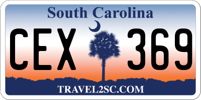 SC license plate CEX369