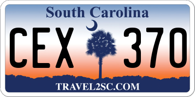 SC license plate CEX370