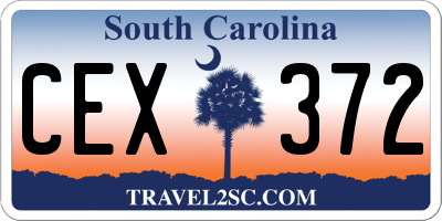 SC license plate CEX372